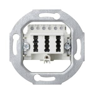 TAE-Anschlussdose TAE 3 x 6 NFN Einsatz Weiß Gira 003302