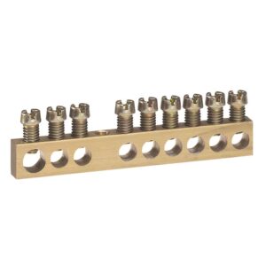 Klemmenleiste, blank, 1 x 6 bis 25 mm², 8 x 1,5 bis 16 mm², Länge: 73 mm Legrand 004803