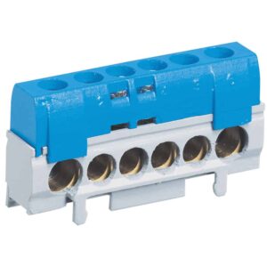 Klemmenleiste IP20, berührungssicher, blau,  1 x 10-35 mm²,  5 x 6-25 mm²,L=62mm Legrand 004815