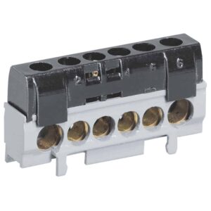 Klemmenleiste IP20, berührungssicher,schwarz, 1 x 10-35 mm², 5 x 6-25 mm²,L=62mm Legrand 004816