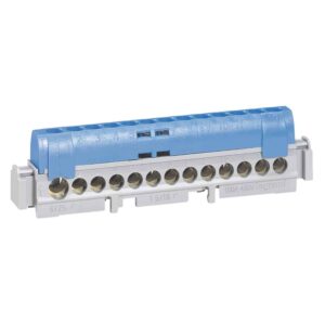 Klemmenleiste IP 20, blau, 1 x 6 bis 25 mm², 12 x 1,5 bis 16 mm², Länge: 113 mm Legrand 004844