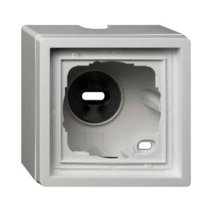 AP-Gehäuse 1f + Rahmen Flächenschalter Reinweiß Gira 0061112