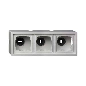 AP-Gehäuse 3f + Rahmen Flächenschalter Reinweiß Gira 0063112
