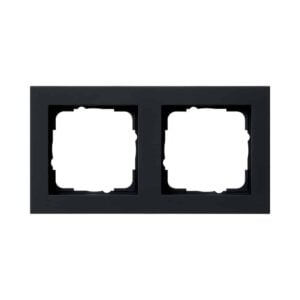 Abdeckrahmen 2f Gira E2 Schwarz m Gira 021209