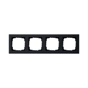 Abdeckrahmen 4f Gira E2 Schwarz m Gira 021409