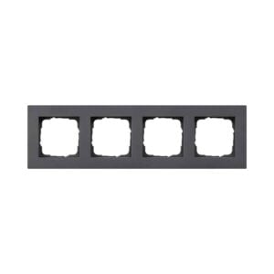Abdeckrahmen 4f flach Gira E2 Anthrazit Gira 0214235