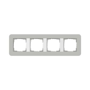 Abdeckrahmen 4f Gira E3 Grau/Reinweiß Gira 0214412
