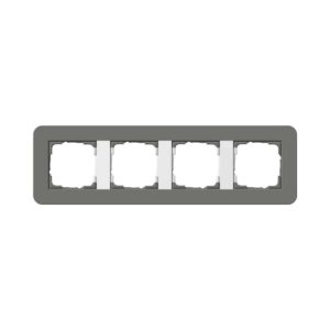 Abdeckrahmen 4f Gira E3 Dklgrau/Reinweiß Gira 0214413