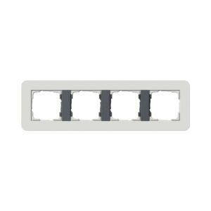 Abdeckrahmen 4f Gira E3 Hellgrau/Anthrazit Gira 0214421