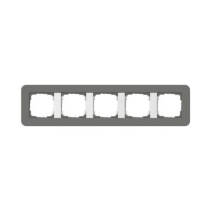 Abdeckrahmen 5f Gira E3 Dklgrau/Reinweiß Gira 0215413