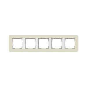 Abdeckrahmen 5f Gira E3 Sand/Reinweiß Gira 0215417
