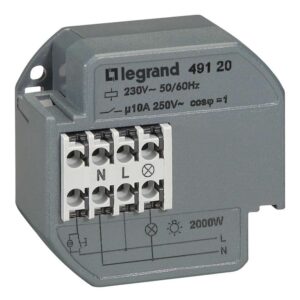 UP-Fernschalter, elektronisch, 230V, 1S/10A, Nulldurchgangsschaltung, 49x46x26mm Legrand 049120