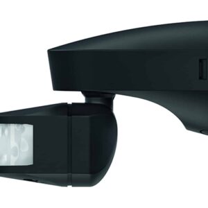 theLuxa E180 BK Bewegungsmelder für Wandmontage, Lichtsteuerung, 180°, max. 12 m, schwarz, IP 55 Theben 1010206
