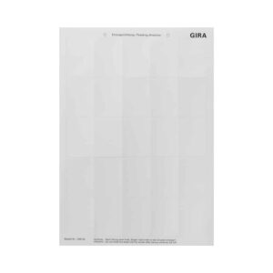 Beschriftungsbögen 38 x 54 mm Zubehör Gira 109000