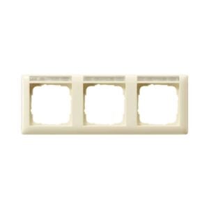 Abdeckrahmen 3f waager. BSF Standard 55 Cremeweiß Gira 109301