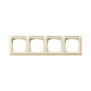 Abdeckrahmen 4f waager. BSF Standard 55 Cremeweiß Gira 109401