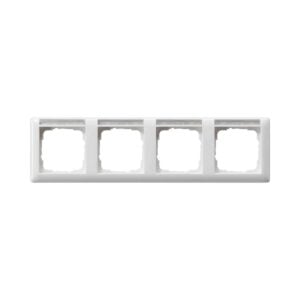 Abdeckrahmen 4f waager. BSF Standard 55 Reinweiß Gira 109403