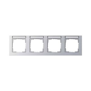 Abdeckrahmen 4f waager. BSF Gira E2 F Alu Gira 109425