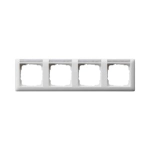 Abdeckrahmen 4f waager. BSF Standard 55 Reinweiß m Gira 109427