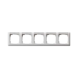 Abdeckrahmen 5f waager. BSF Standard 55 Reinweiß m Gira 109527