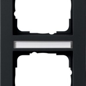 Abdeckrahmen 2f senkr. BSF Gira E2 Schwarz m Gira 110209