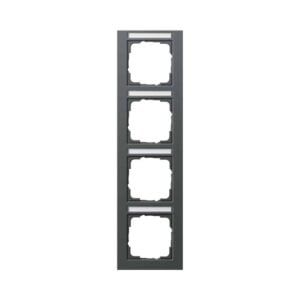 Abdeckrahmen 4f senkr. BSF Gira E2 Anthrazit Gira 111423