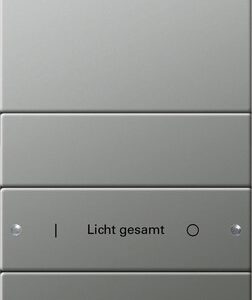 Wippenset 4f (1+3) beschr. System 55 Edelstahl Gira 2134602