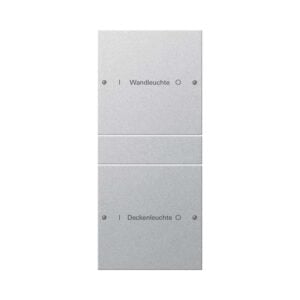 Wippenset 2f (1+1) beschr. System 55 F Alu(lack.) Gira 220226