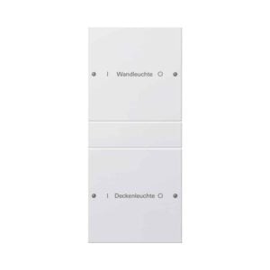 Wippenset 2f (1+1) beschr. System 55 Reinweiß m(lack.) Gira 220227