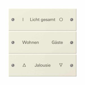 Wippenset 3f beschr. System 55 Cremeweiß(lack.) Gira 220301