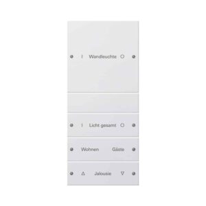 Wippenset 4f (1+3) beschr. System 55 Reinweiß(lack.) Gira 220403