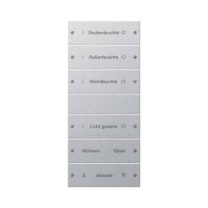 Wippenset 6f (3+3) beschr. System 55 F Alu(lack.) Gira 220626