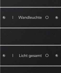 Wippenset 5f Plus (2+3) beschr. System 55 Schwarz m(lack.) Gira 2215005