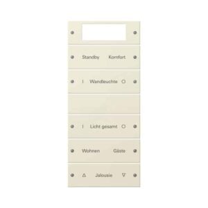 Wippenset 5f Plus (2+3) beschr. System 55 Cremeweiß(lack.) Gira 221501