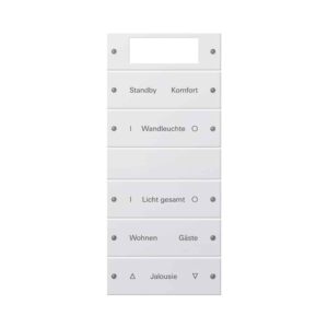 Wippenset 5f Plus (2+3) beschr. System 55 Reinweiß(lack.) Gira 221503