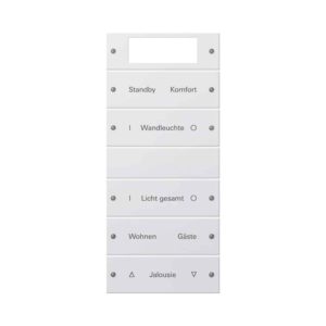 Wippenset 5f Plus (2+3) beschr. System 55 Reinweiß m(lack.) Gira 221527