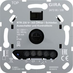 RTR 230 V Öff./Schließ. Aus + Kontroll Einsatz Gira 247200