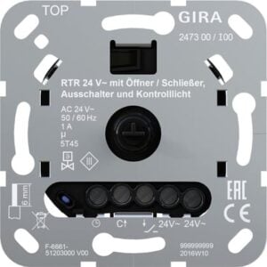 RTR 24 V Öff./Schließ. Aus + Kontroll Einsatz Gira 247300