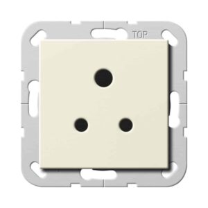 Steckd. BS Round Pin 5 A SH System 55 Cremeweiß Gira 277201
