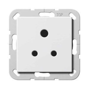 Steckd. BS Round Pin 5 A SH System 55 Reinweiß Gira 277203