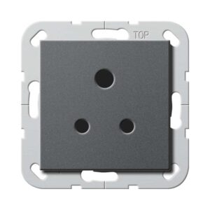 Steckd. BS Round Pin 5 A SH System 55 Anthrazit Gira 277228