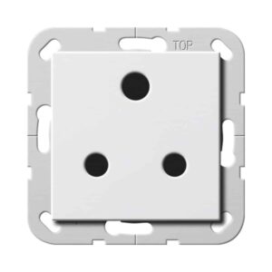 Steckd. BS Round Pin 15 A SH System 55 Reinweiß Gira 277403