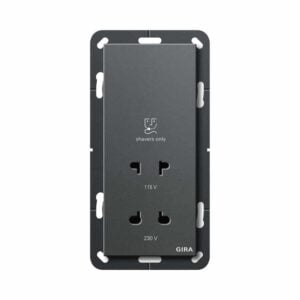 Rasiersteckd. 115 - 230 V System 55 Anthrazit Gira 282028