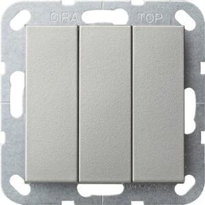 Wippschalter BS 3f AusWe System 55 Edelstahl(lack.) Gira 2832600