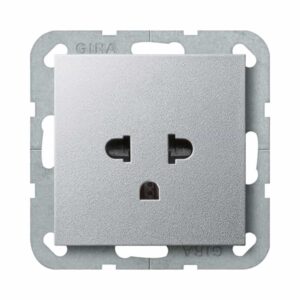 Steckd. Schutz EURO-US 16 A System 55 F Alu Gira 284026