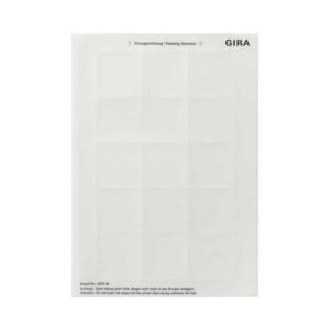 Beschriftungsbögen 51 x 51 mm Zubehör Transparent Gira 287000