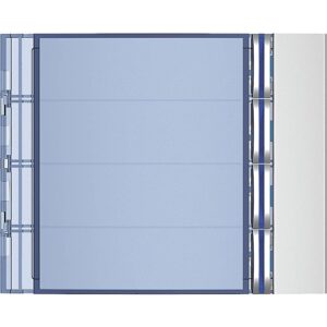Abdeckung für Ruftastenmodule von SFERA Aluminium, 4 Ruftasten,  Farbe: Allmetal BTICINO 352041