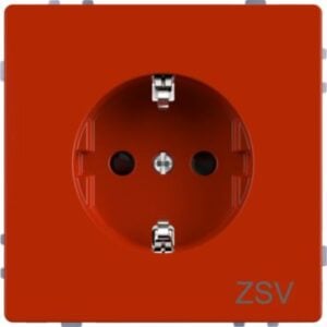 SCHUKO-Steckdose f. spez. Sch., Kindersch., schraubenl. Kl.,orange,System Design Merten MEG2300-6002