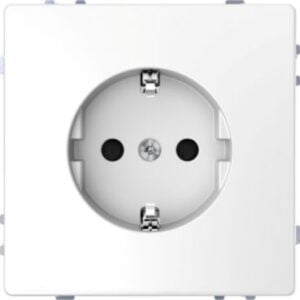 SCHUKO-Steckdose, BRS, Steckklemmen, Lotosweiß, System Design Merten MEG2300-6035