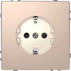 SCHUKO-Steckdose, BRS, Steckklemmen, Champagnermetallic, System Design Merten MEG2300-6051